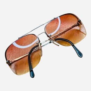Vintage Luxottica Rose Aviator Sunglasses Reading Glasses 18K HGE Plated Frames